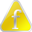 Yellow Facebook Icon 64x64 png